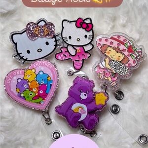 Cartoon character badge reels